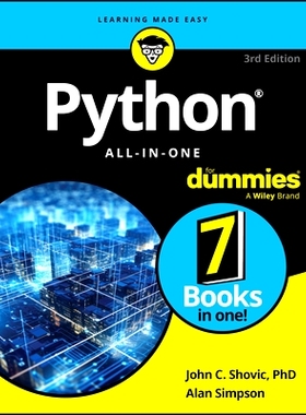 现货 Python All-In-One for Dummies, 3rd Edition Python 一本通达人迷 第3版: 9781394236152