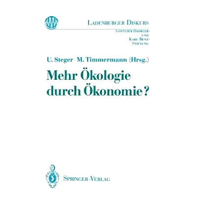 预订 Mehr Ökologie durch Ökonomie?: 9783540563648