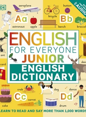 预订 English for Everyone Junior English Dictionary: Learn to Read and Say More than 1,000 Words 《人人英语少儿英语词典