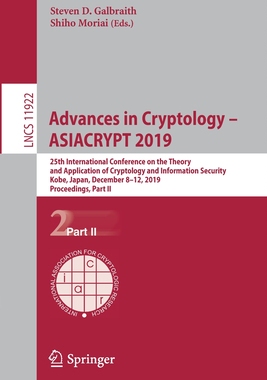 【预订】Advances in Cryptology – ASIACRYPT 2019