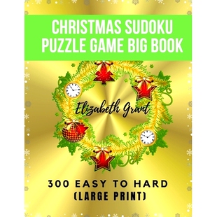 Puzzle 9781704709161 Print Easy Christmas Sudoku Big Game Large 预订 Book Hard. 300