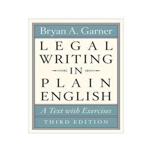 预售 Legal Writing in Plain English, Third Edition 9780226816548