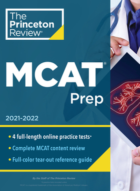 【预订】Princeton Review MCAT Prep, 2021-2022