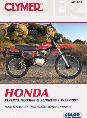 [预订]Clymer Honda XL/XR75, XL/XR80 & XL/XR100 1975-1991 9781599693156