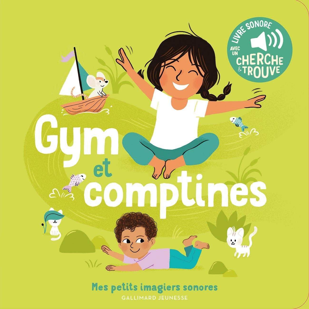 现货 运动和童谣 Gym et comptines 6首童谣 发声书 法语启蒙 儿童音乐素养训练 法语幼儿启蒙单词 生活中的法语 法语原版