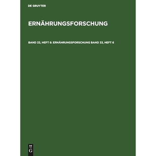 Bd. 9783112488997 预订 Ernf Ernährungsforschung