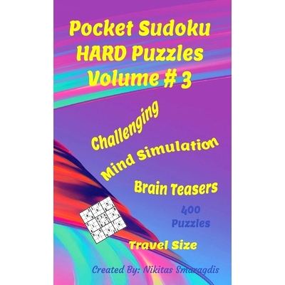 预订 Pocket Sudoku HARD Volume 3: For Teens, Adults, Seniors Traveling Vacationing Commuting Mind Challenging: 979832390