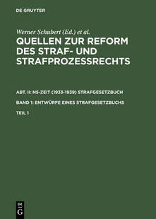 Z.REFORM QUELLEN STRAFRECHT 2.ABT.BD.1 9783110111064 1.TL. 预订