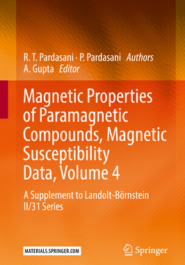 预订 Magnetic Properties of Paramagnetic Compounds, Magnetic Susceptibility Data, Volume 4