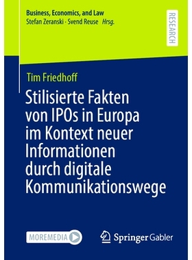 预订 Stilisierte Fakten Von IPOs in Europa Im Kontext Neuer Informationen Durch Digitale Kommunikationswege: 97836584612