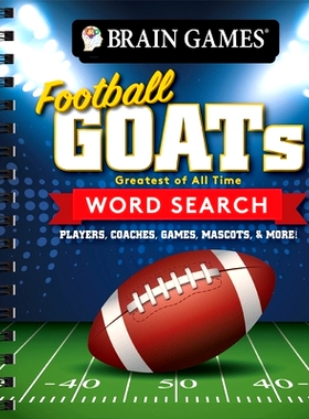 预订 Brain Games - Football Goats Word Search: Players, Coaches, Games, Mascots, & More!