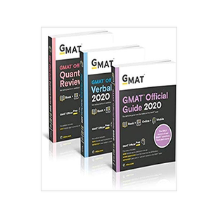 预订 英文原版 2020版GMAT官方指南 综合+文本逻辑推理+定量推理 GMAT Official Guide 2020 Bundle:3 Books+Online Question Bank