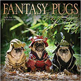 【预售】Fantasy Pugs 2020 Square Wall Calendar