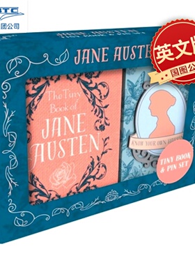 预售 简·奥斯汀诞辰250周年 迷你书+徽章套装 进口周边 英文原版 Jane Austen Tiny Book and Pin Set