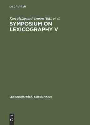 【预订】Symposium on Lexicography V 9783484309432