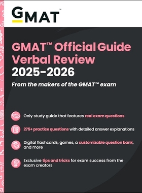现货 Gmat Official Guide Verbal Review 2025-2026: Book + Online Question Bank 研究生管理专业入学考试口头复习官方指南 202