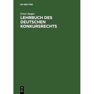 Konkursrechts 预订 deutschen des 9783111126449 Lehrbuch