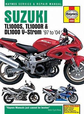[预订]Suzuki TL1000S/R & DL1000 V-Strom (97 - 04) Haynes Repair Manual 9781785213120