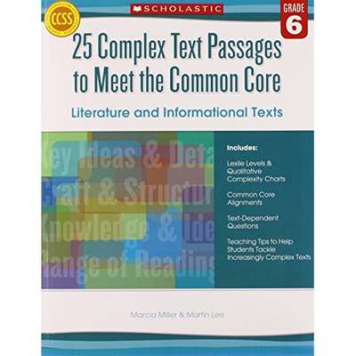 预订 25 Complex Text Passages to Meet the Common Core Literature and Informational Texts, Grade 6 25篇符合共同核心标准的