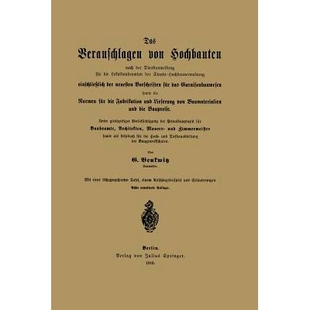 Von Ein Hochbauverwaltung Für Das Veranschlagen Die Nach Hochbauten Staats 预订 Der Lokalbaubeamten Dienstanweisung