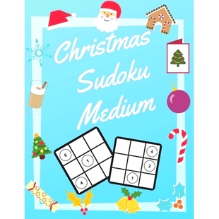 Print Christmas Large Gift Pages Solve Sudokus Relax With For Medium Sudoku And 100 Perfect Level 预订