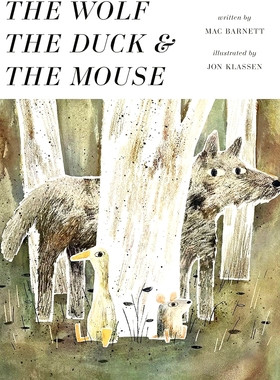现货 狼、鸭子和老鼠 Mac Barnett, Jon Klassen 精装 凯迪克奖绘本 The Wolf, the Duck, and the Mouse 英文原版
