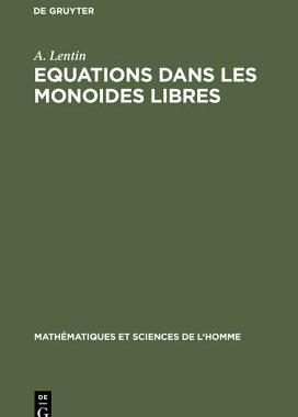 【预订】Equations dans les monoides libres 9783111176277