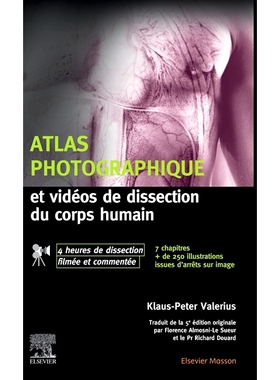 预订 Atlas photographique et vidéos de dissection du corps humain 人体摄影图集和解剖视频: 9782294765513