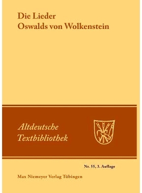 预订 Die Lieder Oswalds von Wolkenstein: 9783484201552