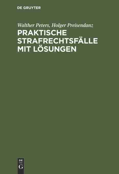 【预订】Praktische Strafrechtsfälle mit Lösungen 9783112305263