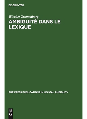 预订 Ambiguité dans le lexique: 9783110133639