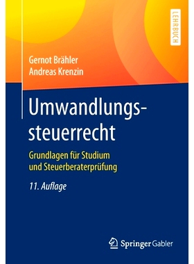预订 Umwandlungssteuerrecht: Grundlagen Für Studium Und Steuerberaterprüfung: 9783658279790