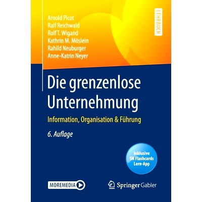 预订 Picot et al., Die grenzenlose Unternehmung 6.Aufl. Picot 等人，《无限企业》第 6 版。: 9783658285647