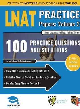 [预订]LNAT Practice Papers Volume Two: 2 Full Mock Papers, 100 Questions in the style of the LNAT, Detaile 9781912557325