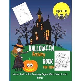 Halloween Search Pages Mazes Dot Ages Activ Fun Book Word Coloring Scramble Activity Kids