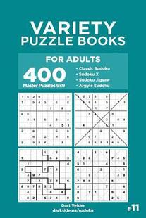 Adults Jigsaw 预订 400 for Puzzle Argyle Master 9x9 Books Sudoku Variety 9781729743102 Puzzles