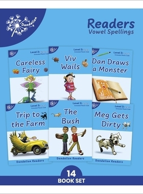 预订 Phonic Books Dandelion Readers Vowel Spellings Level 2: Two to three spellings for each vowel sound 蒲公英读本《自