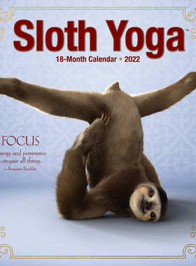 【预订】Sloth Yoga 2022 Wall Calendar 9781549219672