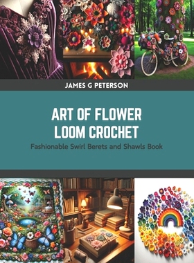 预订 Art of Flower Loom Crochet: Fashionable Swirl Berets and Shawls Book: 9798875629341