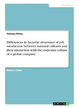 预订 Differences in factorial structures of job satisfaction between national cultures and their interaction with the co