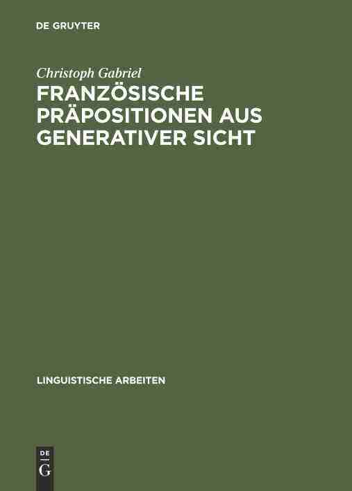 【预订】Französische Präpositionen aus generativer Sicht 9783484304611