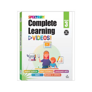 Spectrum 三年级 全科练习册+视频 阅读写作数学 英文原版 Complete Learning + Videos 3rd Grade Workbook All Subjects
