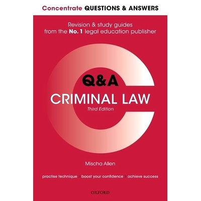预订 Concentrate Questions and Answers Criminal Law: Law Q&A Revision and Study Guide 刑法集中问答：法律问答修订与学习指
