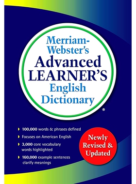 现货 韦氏高阶英语学习词典 英文原版 Merriam-Webster's Advanced Learner's English Dictionary