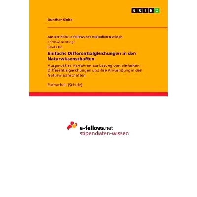 预订 Einfache Differentialgleichungen in Den Naturwissenschaften: 9783668446311
