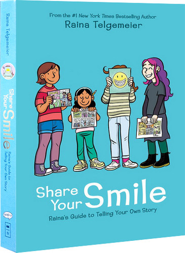 英文原版 Raina Telgemeier的讲故事指南 互动笔记本 漫画创作 Share Your Smile: Raina's Guide to Telling Your Own Story