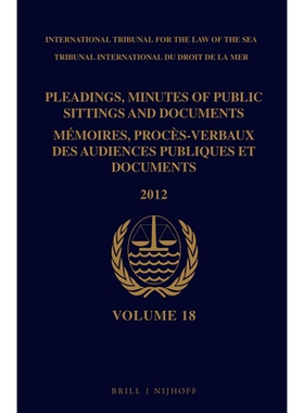 预订 Pleadings, Minutes of Public Sittings and Documents / Mémoires, procès-verbaux des audiences publiques et documen