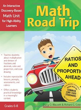 【预订】Math Road Trip: An Interactive Discovery-Based Mathematics Units for High-Ability Learners (Grades 6-8)