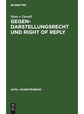 预订 Gegendarstellungsrecht und Right of reply: Eine rechtsvergleichende Untersuchung über Hörfunk und Fernsehen in de