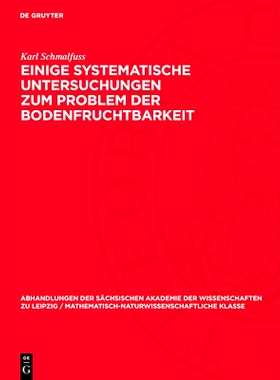 预订 Einige systematische Untersuchungen zum Problem der Bodenfruchtbarkeit: 9783112755501